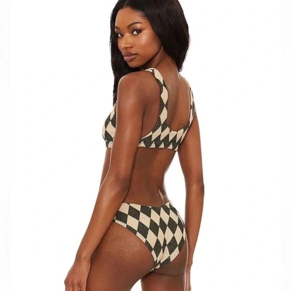 New! SET Beach Riot  Peyton Top Matching Bottom in Diamond Shimmer 31365 - Picture 2 of 15